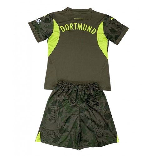 Lacne Dětský Futbalové dres Borussia Dortmund Brankarsky  2024-25 Krátky Rukáv - Preč (+ trenírky)